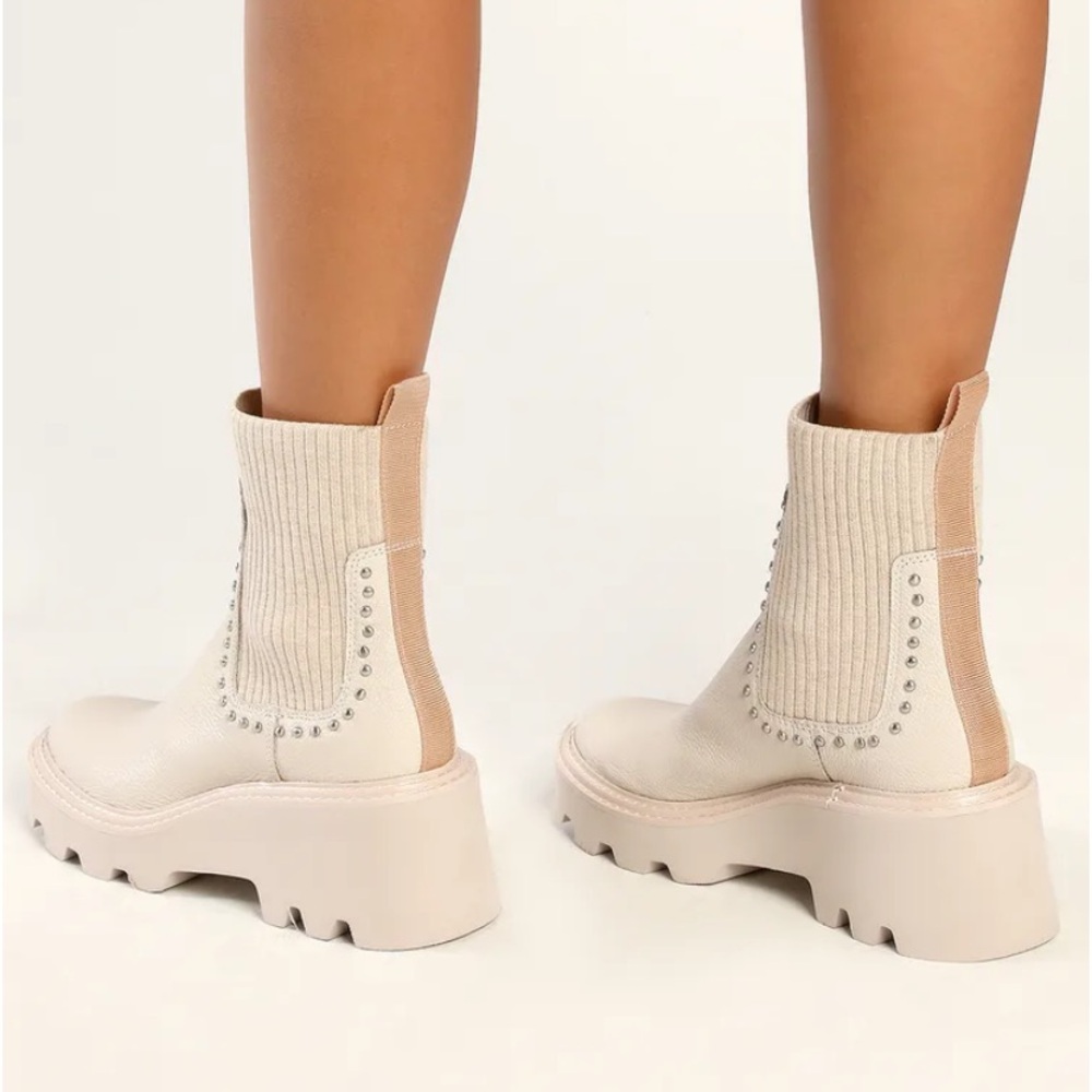 Dolce Vita Womens Hoven Leather Studded Chelsea Boots - Picture 2 of 14